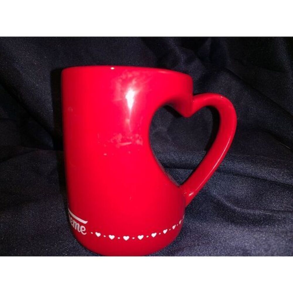 Krispy Kreme Donuts Coffee Mug Red Heart Handle Valentines Day Love Collectible